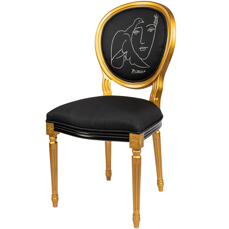 Стул White Silhouette Dove Stool Черный Золотой Стул White Silhouette Dove Stool Черный Золотой в Воронеже | Loft Concept
