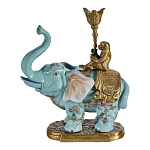 Подсвечник в виде слона из фарфора с бронзовыми элементами Elephant in the Garden of Eden варинант исполнения - 1 | Loft Concept в Воронеже