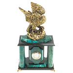 Часы настольные из натурального камня с декором в виде орла Eagle Stone Clock варинант исполнения - 5 | Loft Concept в Воронеже