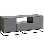 ТВ-тумба цвета графит с  2-мя дверцами и ящиком Strict Lines варинант исполнения - 1 | Loft Concept в Воронеже