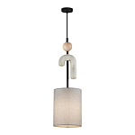 Подвесной светильник с серым тканевым плафоном Flourish варинант исполнения - 2 | Loft Concept в Воронеже