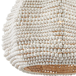 Подвесной светильник в форме купола с декором из круглых деревянных бусин White Wooden Beads Chandelier варинант исполнения - 1 | Loft Concept в Воронеже