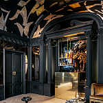 Обои ручная роспись в стиле Арт-деко Symphony Original colourway on Flint silk dupion варинант исполнения - 4 | Loft Concept в Воронеже