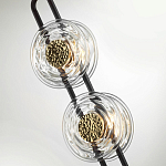 Подвесной светильник с черным основанием и золотистым декором Bruno Duo варинант исполнения - 3 | Loft Concept в Воронеже