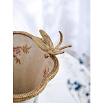 Ваза голубого цвета из фарфора с цветочным рисунком и бронзовой стрекозой Blue Garden варинант исполнения - 8 | Loft Concept в Воронеже