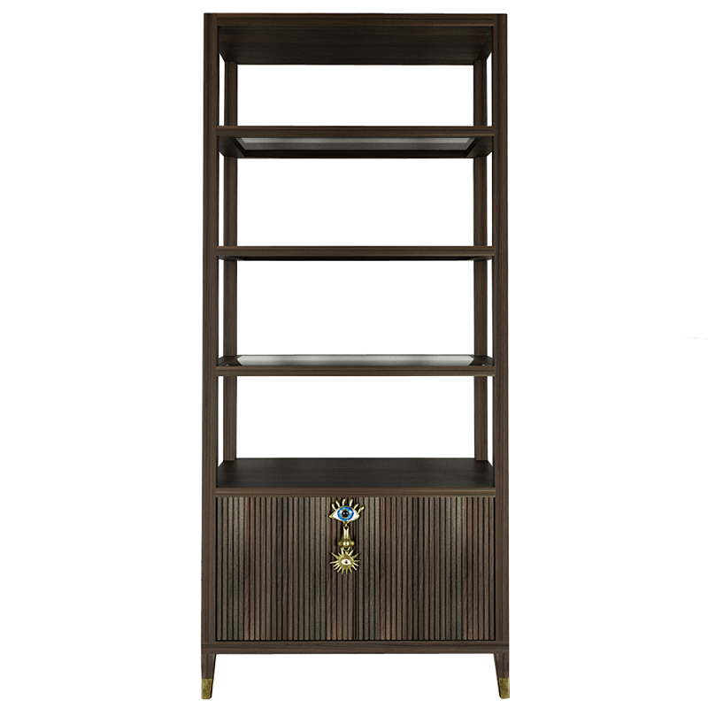 Стеллаж со стеклянными полками Elsa Dreams Walnut Орех Стеллаж со стеклянными полками Elsa Dreams Walnut Орех в Воронеже | Loft Concept