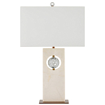 Настольная лампа из мрамора с тканевым прямоугольным абажуром Eternity варинант исполнения - 5 | Loft Concept в Воронеже