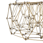 Люстра с тонкой металлической конструкцией цвета золото Quasar варинант исполнения - 5 | Loft Concept в Воронеже