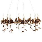 Люстра с каркасом в виде цветков розы и тканевыми абажурами Flowers and Fox Roses варинант исполнения - 3 | Loft Concept в Воронеже