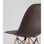 Пластиковый стул на ножках из массива бука Eames Brown варинант исполнения - 3 | Loft Concept в Воронеже