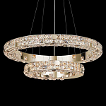 Люстра из 2-х колец с мозаичным хрустальным оформлением Sparks of Crystal варинант исполнения - 4 | Loft Concept в Воронеже