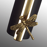 Бра с круглым плафоном из алебастра и бронзовой декоративной стрекозой 45 Alaris  варинант исполнения - 7 | Loft Concept в Воронеже