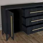 Буфет Primo с тремя ящиками и двумя фасадами Черный дуб варинант исполнения - 5 | Loft Concept в Воронеже