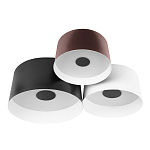 Потолочный светильник с 3-мя цилиндрическими абажурами черного белого и коричневого цвета Urban Dome варинант исполнения - 1 | Loft Concept в Воронеже