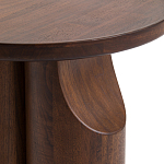 Круглый приставной стол из массива ореха Balu Wooden Side Table варинант исполнения - 4 | Loft Concept в Воронеже