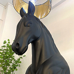 Horse Statue Floor Lamp Большой светильник Черная Лошадь варинант исполнения - 4 | Loft Concept в Воронеже