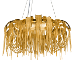 Люстра круглая подвесная с металлическими дугами и длинными цепочками 80 см Atlantis Chain варинант исполнения - 15 | Loft Concept в Воронеже