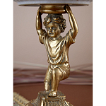 Чаша с цветочным орнаментом на ножке в виде бронзового ангела Eden Garden варинант исполнения - 9 | Loft Concept в Воронеже