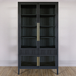 Витрина Primo со стеклянными фасадами и 2 ящиками Черный дуб варинант исполнения - 1 | Loft Concept в Воронеже