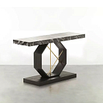 Консоль чёрная с геометрическим основанием Josette варинант исполнения - 1 | Loft Concept в Воронеже