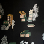 Обои ручная роспись The Art of Learning and Steps for the Flowers by Teo Yang Original colourway on Pitch dyed silk варинант исполнения - 1 | Loft Concept в Воронеже