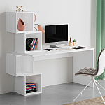 Стол письменный белый с 4-мя открытыми полками BALANCE WHITE варинант исполнения - 2 | Loft Concept в Воронеже