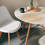 Стул с основой из пластика и мягким сиденьем Arvika White варинант исполнения - 9 | Loft Concept в Воронеже