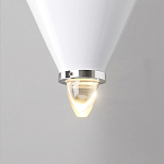 Подвесной светильник светодиодный в виде ряда белых металлических конусов  Herringbone варинант исполнения - 7 | Loft Concept в Воронеже