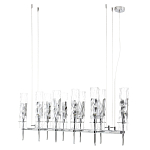 Люстра подвесная прямоугольная с 10-ю цилиндрическими плафонами LIAISON варинант исполнения - 5 | Loft Concept в Воронеже