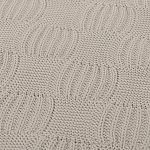 Плед из хлопка рельефной вязки бежево-серого цвета Waffle Comfort варинант исполнения - 3 | Loft Concept в Воронеже