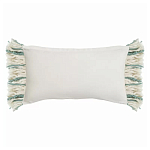 Чехол на подушку мятного цвета с бахромой и объемным узором Ethnic mix варинант исполнения - 4 | Loft Concept в Воронеже