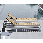 Шезлонг на металлическом каркасе с регулируемой спинкой GUELL Sunbed варинант исполнения - 3 | Loft Concept в Воронеже