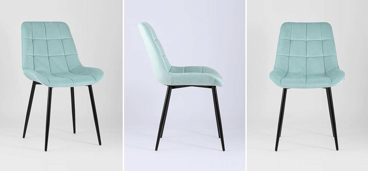 Стул NANCY Chair Светло-Голубой Велюр Стул NANCY Chair Светло-Голубой Велюр - Loft-Concept в Воронеже