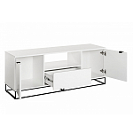 ТВ-тумба белая с  2-мя дверцами и ящиком Strict Lines варинант исполнения - 3 | Loft Concept в Воронеже