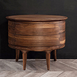 Прикроватный столик из дерева с 2-мя ящиками Moon Walnut Furniture варинант исполнения - 8 | Loft Concept в Воронеже