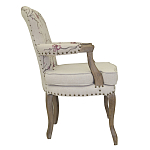 Кресло с изображением сакуры Aubrey Classical Armchair beige flax варинант исполнения - 1 | Loft Concept в Воронеже