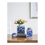 Ваза с крышкой в китайском стиле Oriental Blue & White Ornament Vases варинант исполнения - 5 | Loft Concept в Воронеже