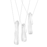 Подвесной светильник белого цвета с 3-мя изогнутыми плафонами Flow Loop варинант исполнения - 1 | Loft Concept в Воронеже