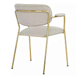 Стул Singer Chair с подлокотниками серый на золотистых ножках варинант исполнения - 3 | Loft Concept в Воронеже