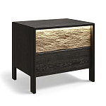 Тумба 2 ящика с подсветкой на рельефном фасаде Warm Industrial варинант исполнения - 4 | Loft Concept в Воронеже