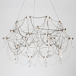 Люстра с каркасом из тонких металлических нитей и хрустальными подвесками Crystal Metal Threads Chandelier 60 варинант исполнения - 5 | Loft Concept в Воронеже