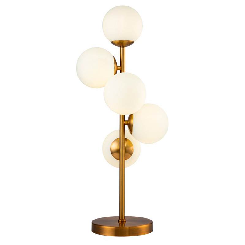 Настольная лампа White Balls Table lamp Латунь Белое матовое стекло Настольная лампа White Balls Table lamp Латунь Белое матовое стекло в Воронеже | Loft Concept