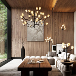 Настольная лампа с ветвями и белыми фарфоровыми цветами Floralis варинант исполнения - 2 | Loft Concept в Воронеже