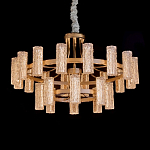 Люстра двухъярусная круглая с текстурными цилиндрическими плафонами Glimpse варинант исполнения - 6 | Loft Concept в Воронеже