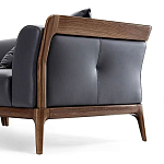 Диван двухместный c каркасом из массива дерева Double Sofa Made of Walnut Wood варинант исполнения - 1 | Loft Concept в Воронеже