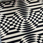 Мебельная ткань Жаккард черно-белый принт 145 см T3-78 варинант исполнения - 1 | Loft Concept в Воронеже