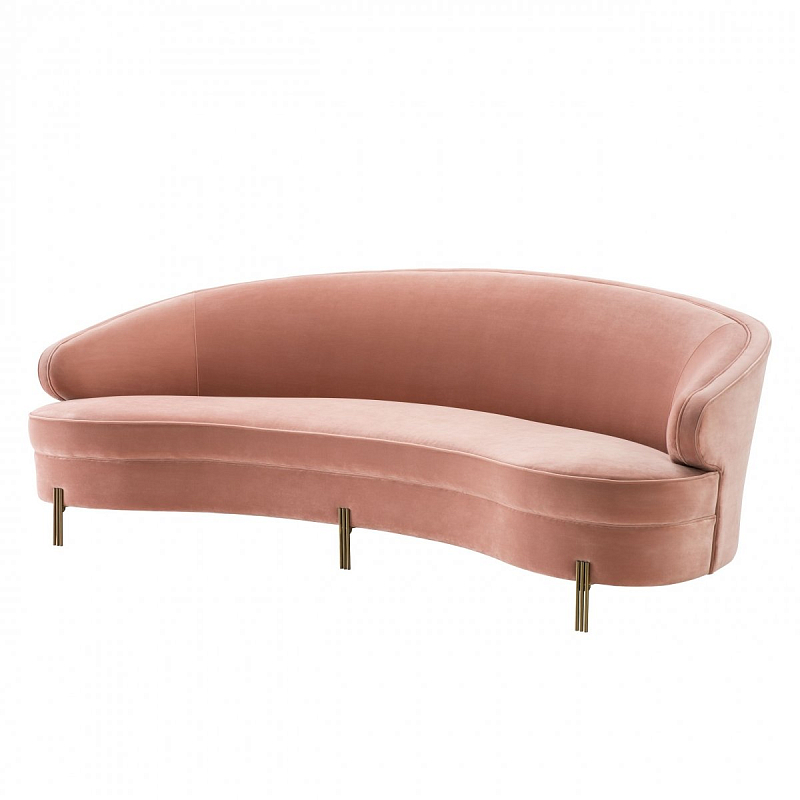 Диван Eichholtz Sofa Pierson nude Бежевый Латунь в Воронеже | Loft Concept 