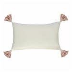Чехол на подушку с кисточками и вышивкой птиц Ethnic mix Birds Rect варинант исполнения - 4 | Loft Concept в Воронеже