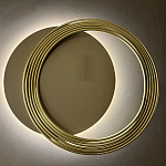 Бра светодиодное круглое в матовых оттенках коричневого и золотого цвета Kosmikos варинант исполнения - 1 | Loft Concept в Воронеже