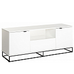 ТВ-тумба белая с  2-мя дверцами и ящиком Strict Lines варинант исполнения - 1 | Loft Concept в Воронеже